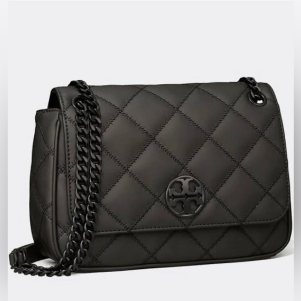 Tory Burch Willa Matte Shoulder Bag Large Black (**PLEASE SEE DESCRIPTION)